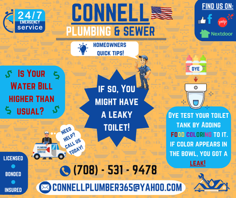 Connell Plumbing & Sewer Homeowner tips!