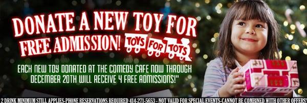 FREE tickets with a Toy Donation before Christmas!!