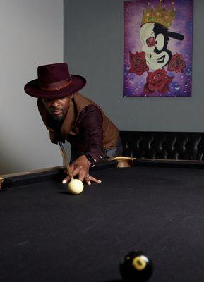 The pool table at Knights of the Razor | Exclusive.