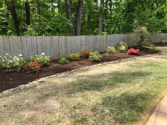 Painted brown mulch!!