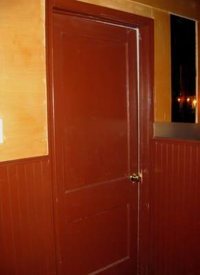 the secret door into Columbia Room (accessed through the "rail car" room in the back of The Passenger Bar)