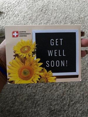 Get well soon card!