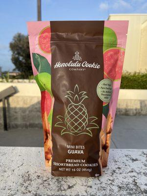 Honolulu Cookie Company Mini Bites GUAVA Shortbread Cookies