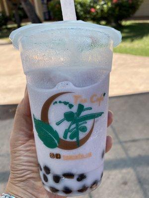 Taro smoothie with boba!!