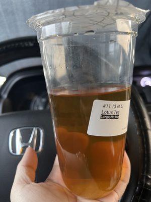 Lotus tea with no ice