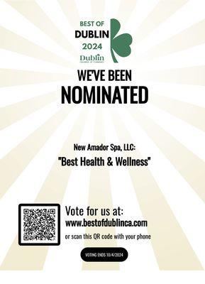 Vote for Amador Spa. Support the local business.
Click the link below to vote for Amador Spa：

https://tinyurl.com/amador-spa