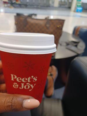 Consistency is the key! This Peets coffee shop at the airport,  tasted just like the one in Las Vegas