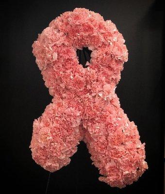 Cancer Ribbon (Can be made with carnations or roses)