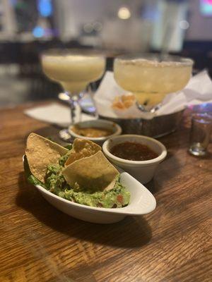 Guacamole  and margaritas