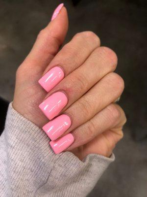 Beautiful Pink Acrylic and Shellac by AC!