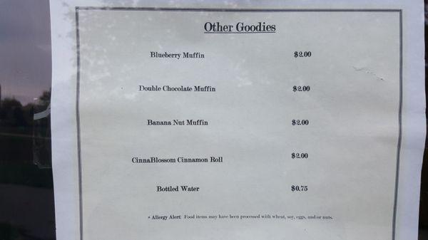 Muffin Menu