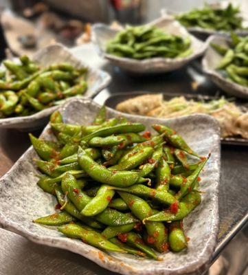 Spicy edamame