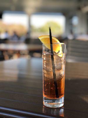 Aperol Spritz overlooking a beautiful view