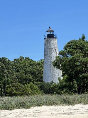 Lighthouse seen only by boat