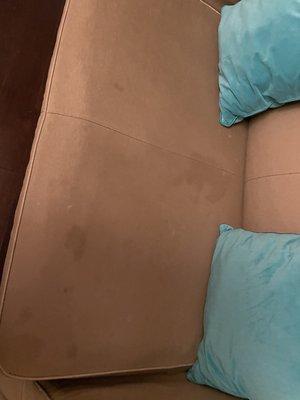 Nasty couch with stains