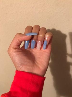 The nails are beautiful and they take their time