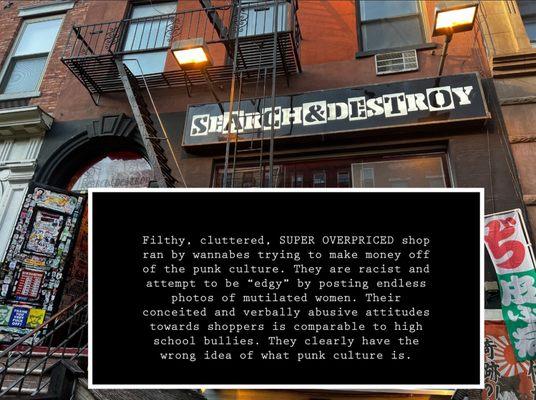 No interior photos are allowed because they don't want anyone else knowing they are an embarrassment to the alt/punk/goth community.