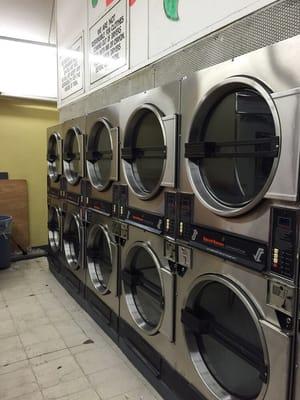 back wall of dryers