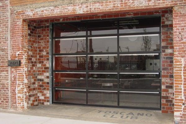 Basic Bar and Kitchen old town Roseville, Sierra installed Clopay Avante  door