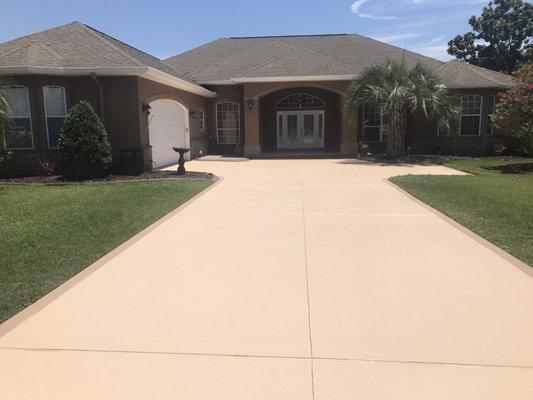 Resurfaced driveway