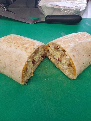 BLD breakfast burrito.