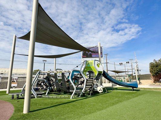 Love this small outdoor playground.