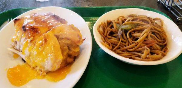 Stuffed chicken & mushroom pasta