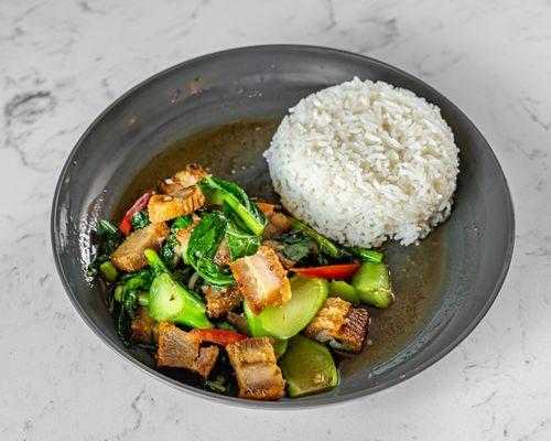 Chinese Broccoli with crispy Pork