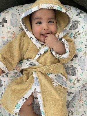 Baby robes and swaddles