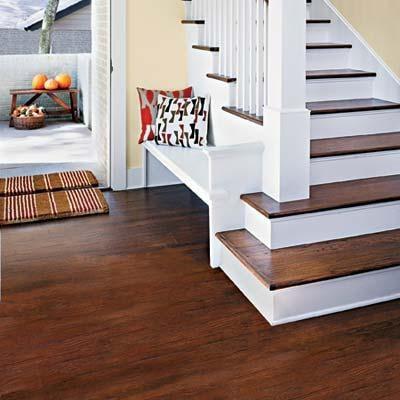 Recently completed this gorgeous hardwood floor and staircase in Red Mahogany