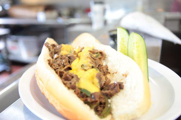 Cheesesteak Sandwich peppers and onions