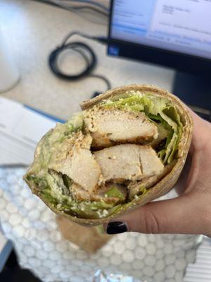 chicken caesar salad wrap