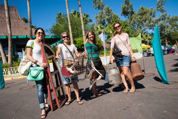 Four friends and their finds Thieves Market at Big Surf