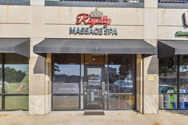 Storefront for Royalty Massage Spa in Las Colinas, TX