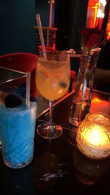 Passion fruit sangria and colada drink