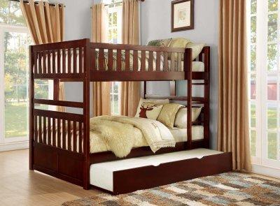 FULL/FULL BUNKBED WITH TWIN TRUNDLE AND THREE MATTRESSES FOR JUST $799!!