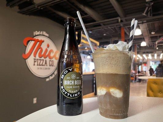 THICC Floats made with local small batch ice cream and Boylan all natural, non gmo soda pop. They have BIRCH BEER!