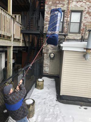 Hoisting a couch