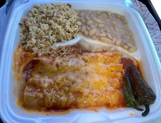 #11 cheese enchiladas combo