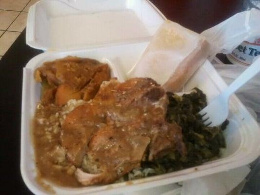 Smothered pork chops!