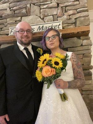 Photo in our room as we got ready for the ceremony