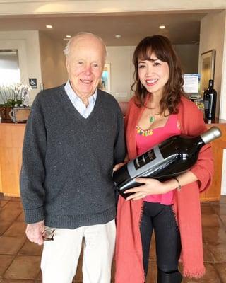 92 years young founder Mr. John Shafer, what's an honor to meet him at Shafer Vineyards