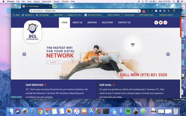 This is another client DTL Tech we've done for. The client had a logo done and we created a website to match his logo.