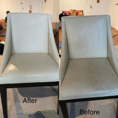 Leather Chairs cleaning recent project 3/2/2021