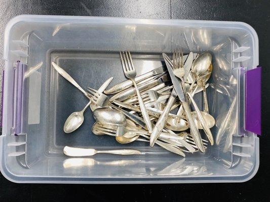 We buy sterling silver & silver plated utensils