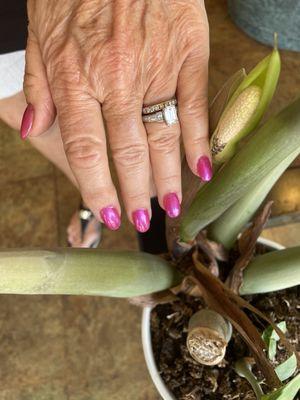 A rare flower and my beautiful nails.