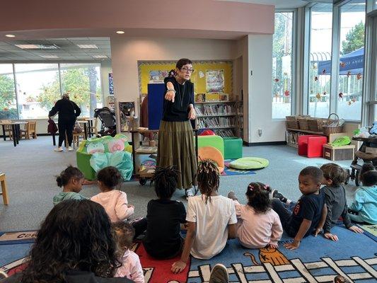 Preschool patio storytime