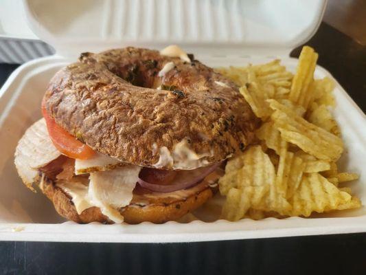 Pic of their "ring of fire" bagel, highly recommend.