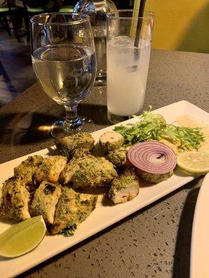 Hariyali Murg Kebab, Lime Gingerbeer