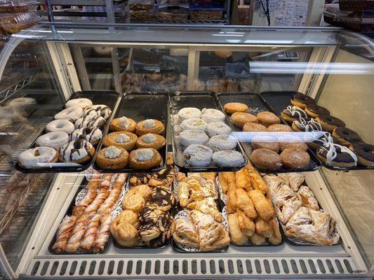 Bakery- assorted pastries- Apple turnovers, eclairs, donuts, and more